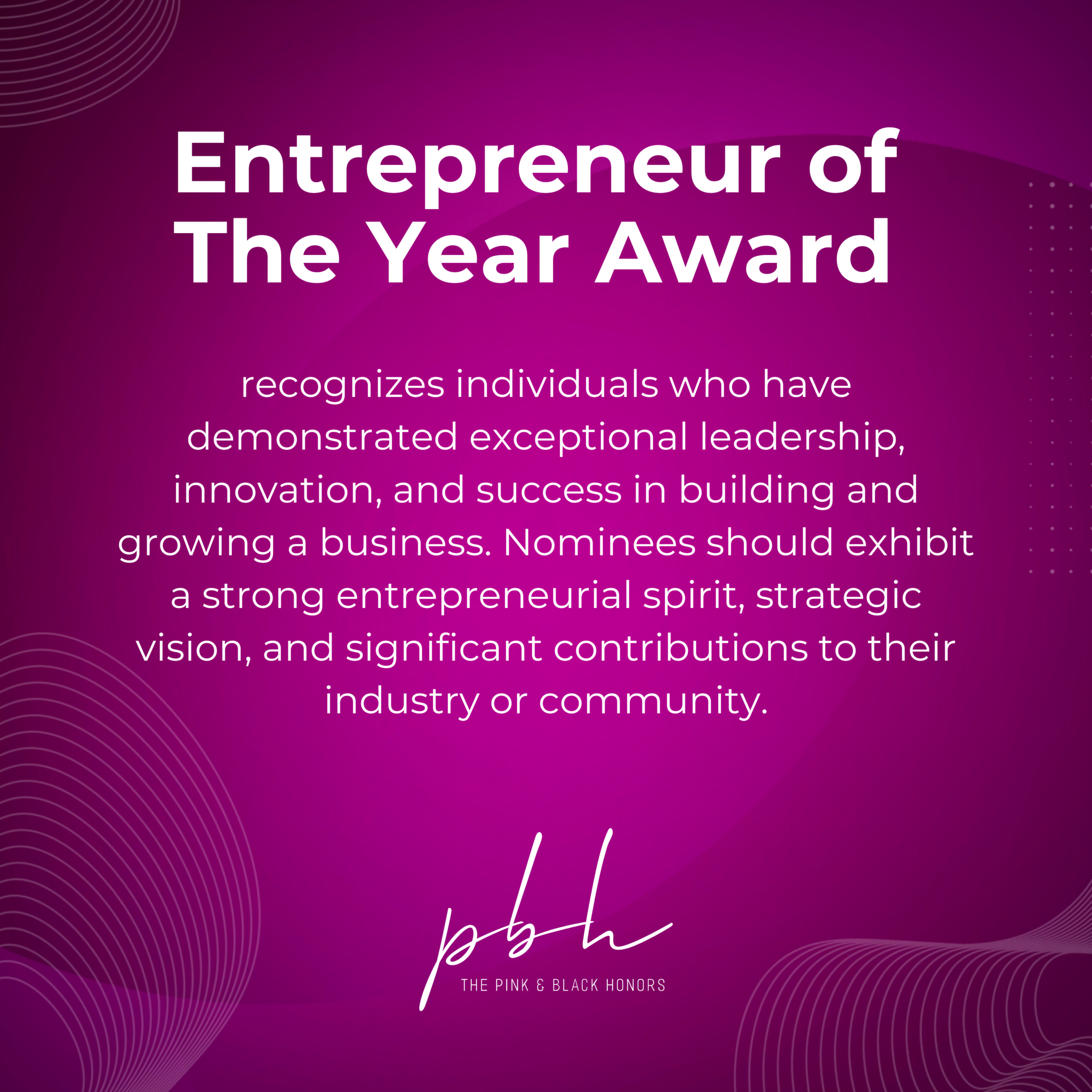 Nominations The Pink & Black Honors